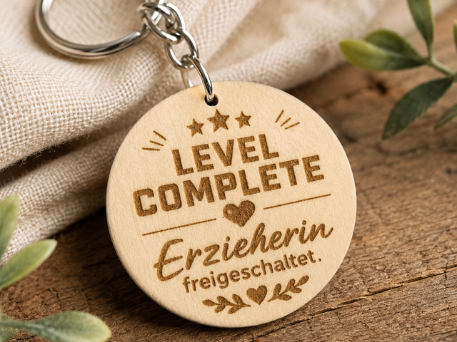 Personalisierter Holzanhänger – beidseitig graviert | individuelles Geschenk